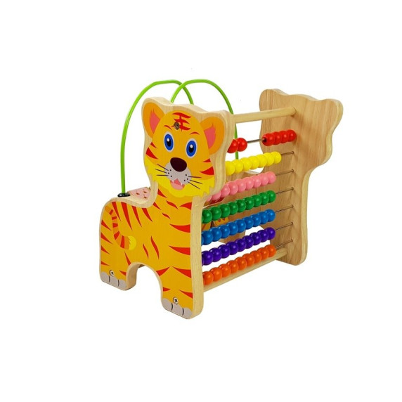 Drevené počítadlo s číslicami Inlea4Fun Tiger