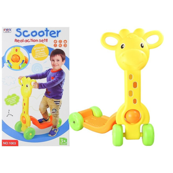 Trotinetă pentru copii - girafă - Inlea4Fun SCOOTER