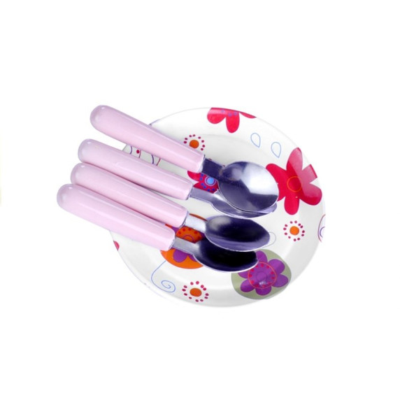 Fém teáskészlet Inlea4Fun CHILDREN´S TEA SET - virágmintás