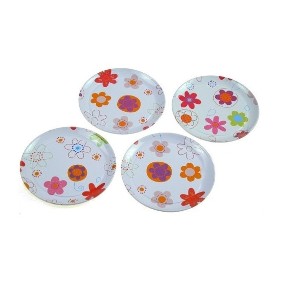 Fém teáskészlet Inlea4Fun CHILDREN´S TEA SET - virágmintás