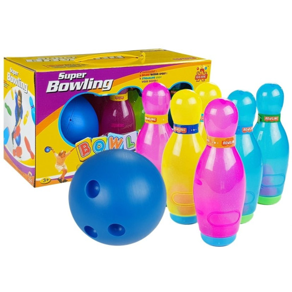 Teke készlet Inlea4Fun SUPER BOWLING - színes