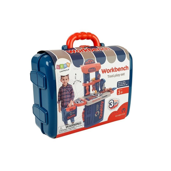 Detská dielňa s náradím v kufríku 3v1 Inlea4Fun WORKBENCH 