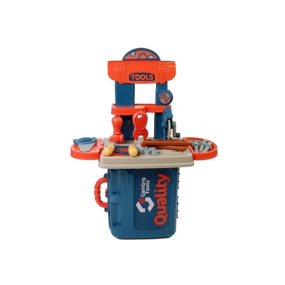 Detská dielňa s náradím v kufríku 3v1 Inlea4Fun WORKBENCH 