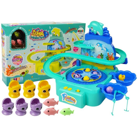Detský rybársky set Inlea4Fun DOLPHIN PARK  - modrý