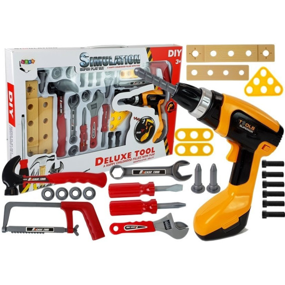 Szerszámkészlet gyerekeknek Inlea4Fun DELUXE TOOL - 29 darabos