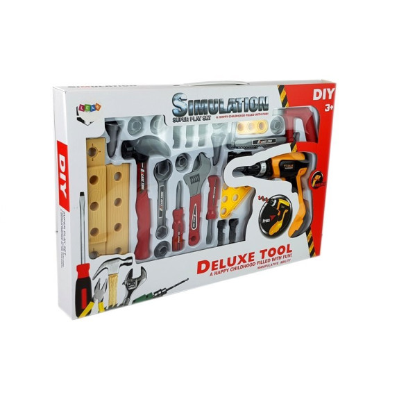 Szerszámkészlet gyerekeknek Inlea4Fun DELUXE TOOL - 29 darabos