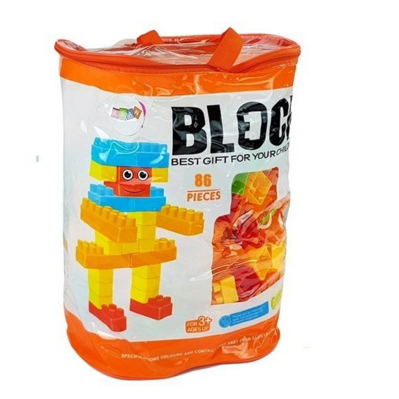 Cuburi colorate din plastic - 86 bucăți - Inlea4Fun BLOCKS