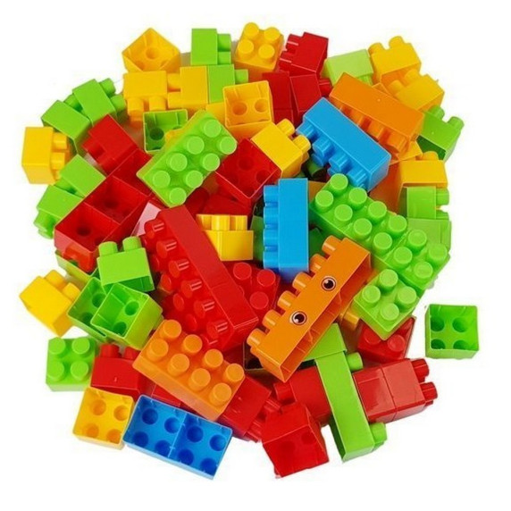 Cuburi colorate din plastic - 86 bucăți - Inlea4Fun BLOCKS