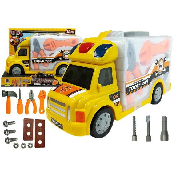 Inlea4Fun TOOLS VAN Detská dielňa v kufríku autobus