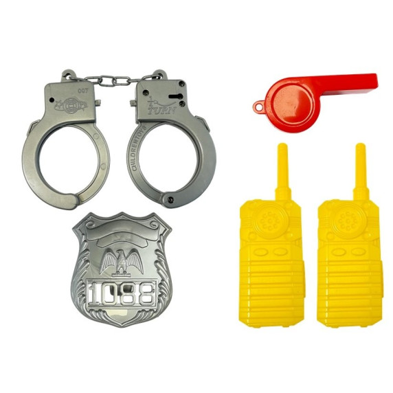 Rendőrautó zárható Konténerrel kiegészítőkkel Inlea4Fun POLICE STORAGE