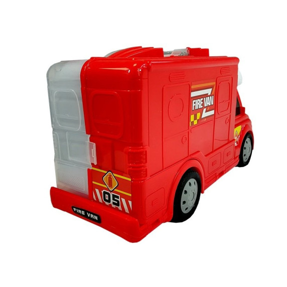 Hasičské auto v kufríku s príslušenstvom Inlea4Fun FIRE CONTROL STORAGE 