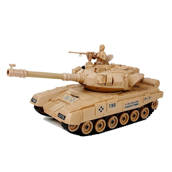 Távirányítós tank Inlea4Fun RC COMBAT ZONE T - krémszínű