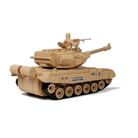 Távirányítós tank Inlea4Fun RC COMBAT ZONE T - krémszínű