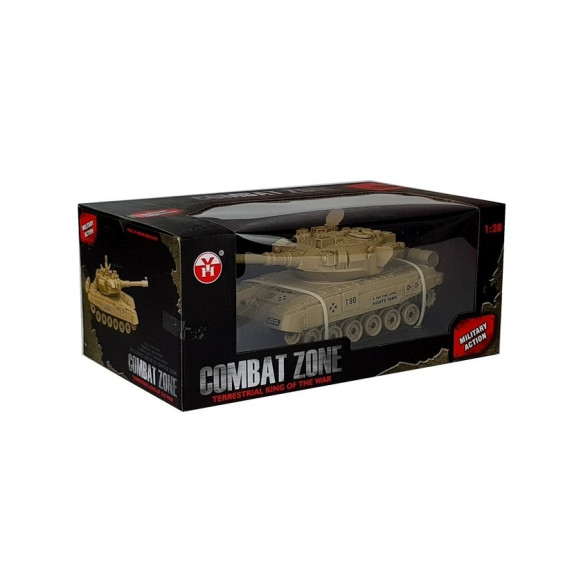 Távirányítós tank Inlea4Fun RC COMBAT ZONE T - krémszínű