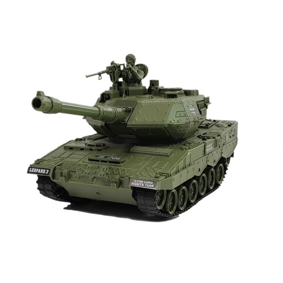 Inlea4Fun RC COMBAT ZONE Tank na diaľkové ovládanie 1:28 - zelený