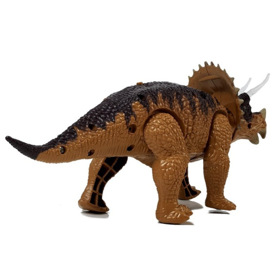 Dinosaurus figúrka na batérie - Triceratops Inlea4Fun - hnedý
