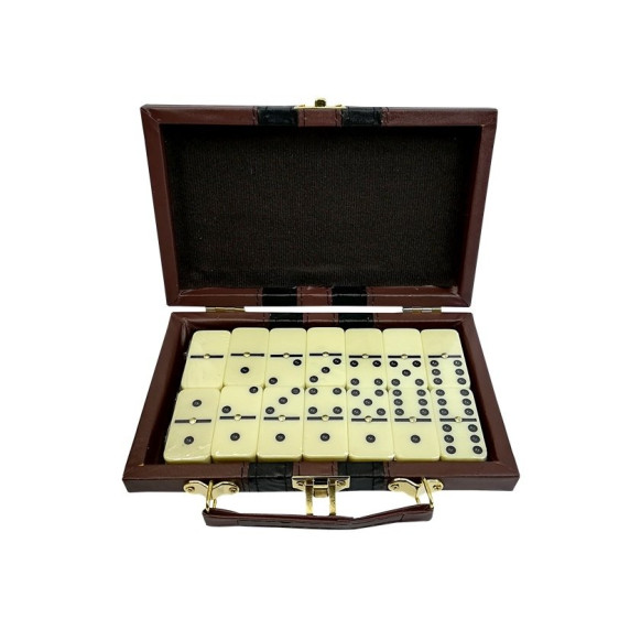 Inlea4Fun DOMINOS Spoločenská hra Domino v kufríku