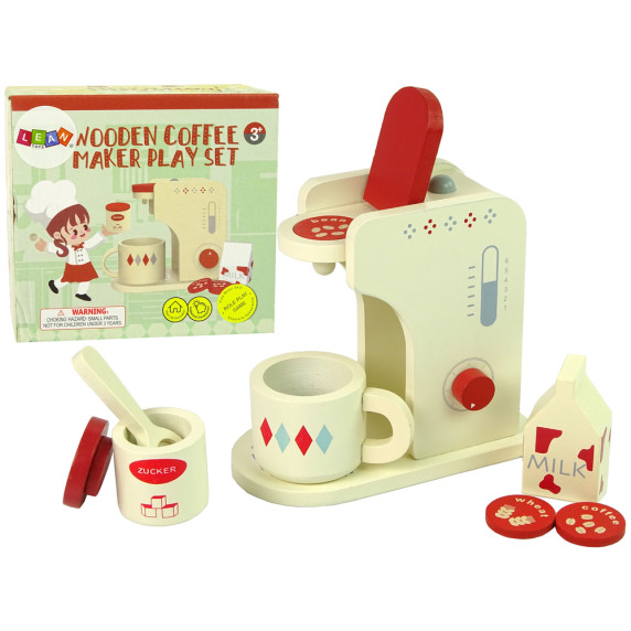 Cafetieră din lemn pentru copii - Inlea4Fun WOODEN COFFEE