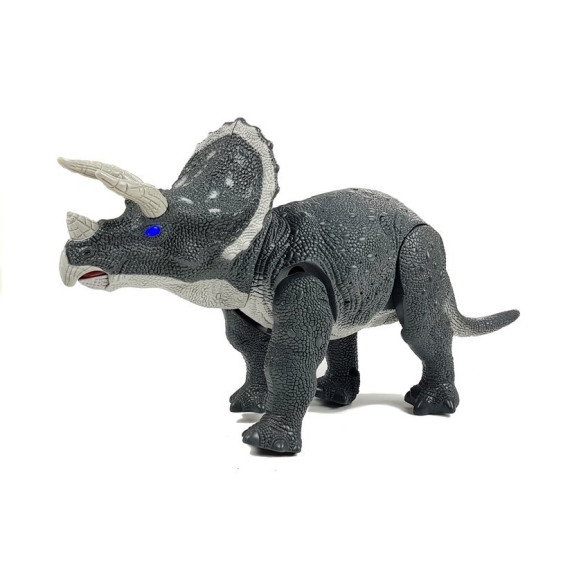 Dinosaurus figúrka na batérie - Triceratops Inlea4Fun - sivá 