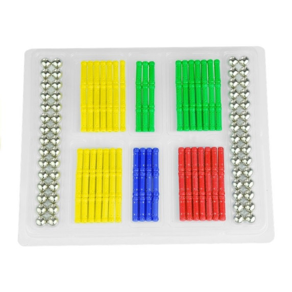 Jucărie de construcție magnetică - Inlea4Fun BIG MAGNASTIX 188 buc