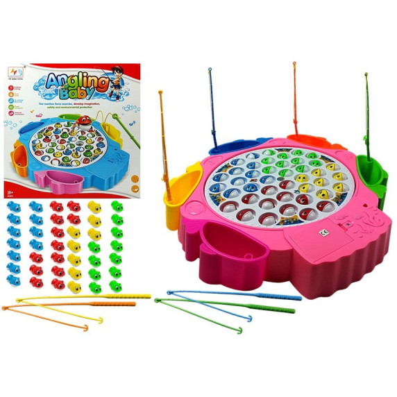 Horgász játék Inlea4Fun ANGLING BABY - Rózsaszín
