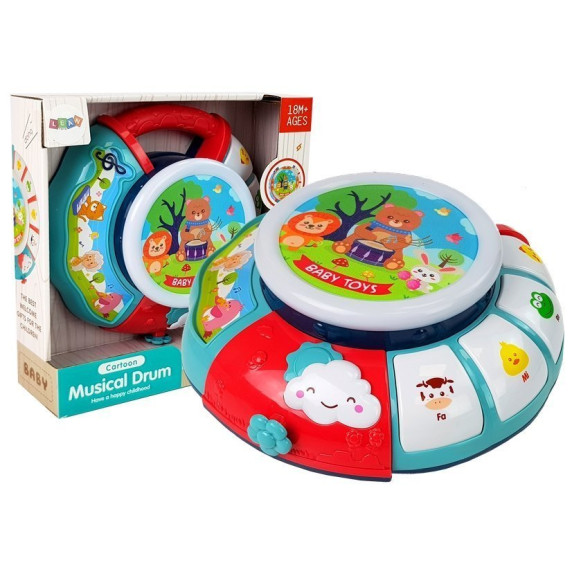 Tambur interactiv cu efect lumină și sunet - InleaFun MUSICAL DRUM