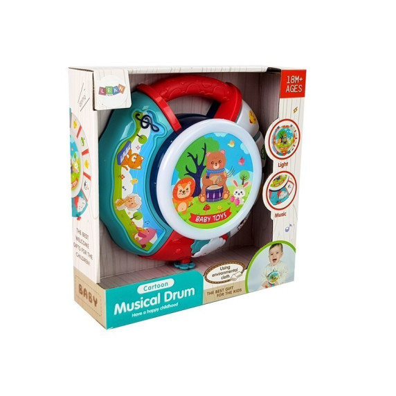Tambur interactiv cu efect lumină și sunet - InleaFun MUSICAL DRUM