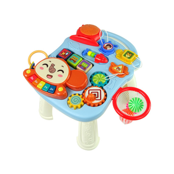 Detské edukačné chodítko s mélodiami Inlea4Fun MUSICAL STROLLER - modré