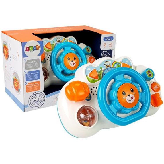 Interaktívny volant so zvukmi Inlea4Fun PUZZLE STEERING WHEEL