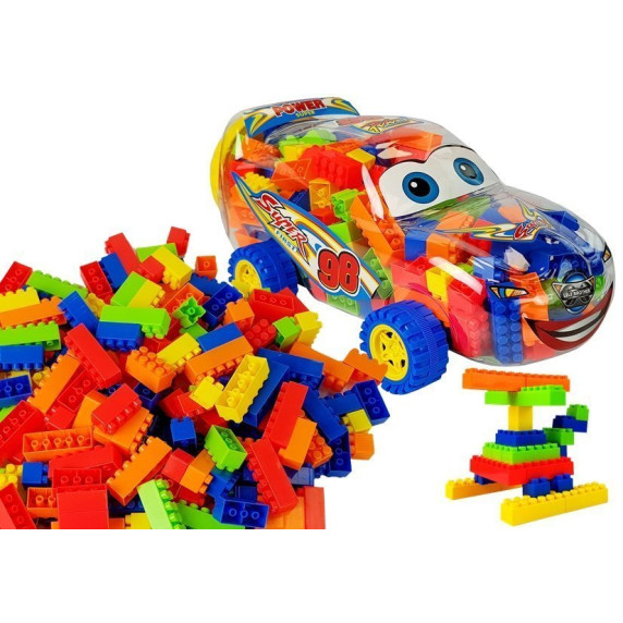 Sada stavebných kociek205 ks Inlea4Fun SUPER FIRST CAR