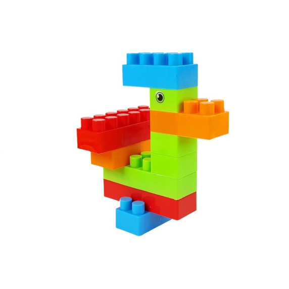 Cuburi colorate din plastic - 86 bucăți - Inlea4Fun BLOCKS