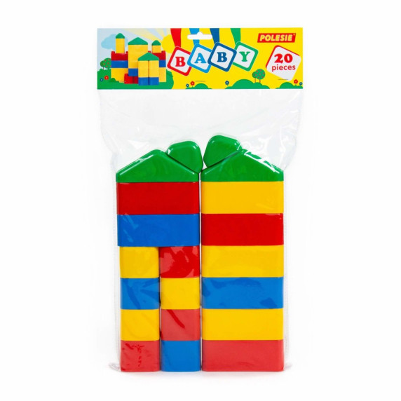 Cuburi din plastic colorate - 20 bucăți - POLESIE 61775