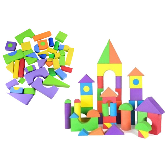 Detské penové stavebnice Inlea4Fun BUILDING BLOCKS - 48 ks