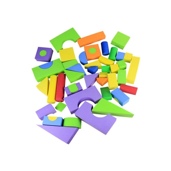 Detské penové stavebnice Inlea4Fun BUILDING BLOCKS - 48 ks