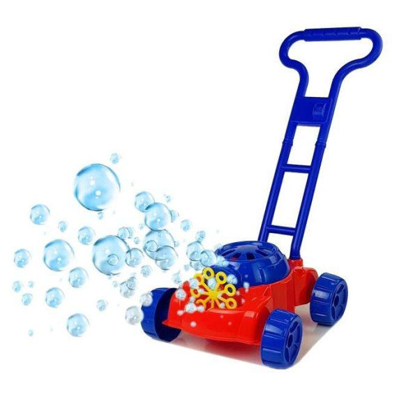 Detská bublifuková kosačka Inlea4Fun BUBBLE MOWER - Modrá/červená