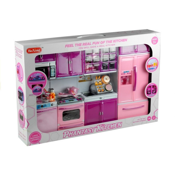 Inlea4Fun PHANTASY KITCHEN Játékkonyha kiegészítőkkel 52x32 cm