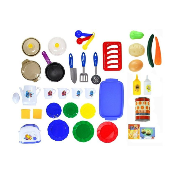 Inlea4Fun FUNNY KITCHENSET Interaktívna kuchynka - modrá