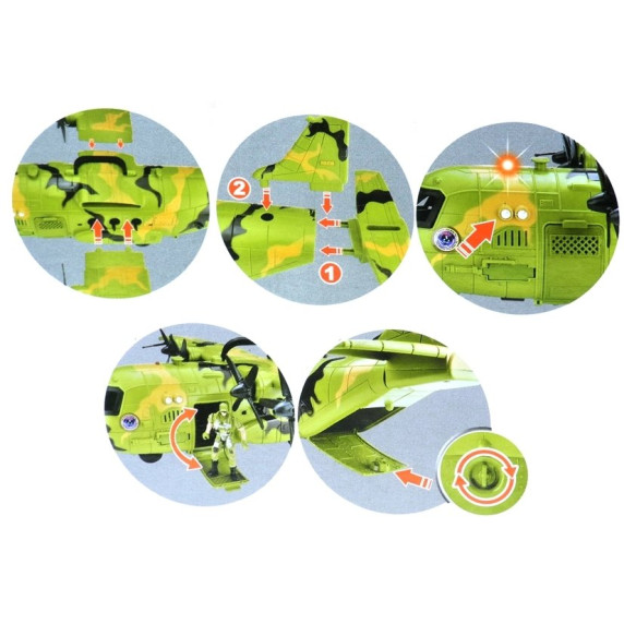 Avioane militare cu figurine soldați - Inlea4Fun SERIA MILITARA
