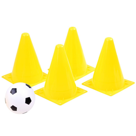 Football akadályok, bólya szett Inlea4Fun - sárga