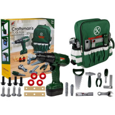 Szerszámos készlet zöld táskával Inlea4Fun CRAFTSMAN´S TOOL BOX  - 