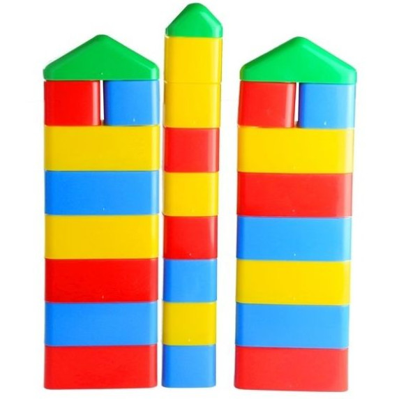 Cuburi din plastic colorate - 28 bucăți - Polesie  