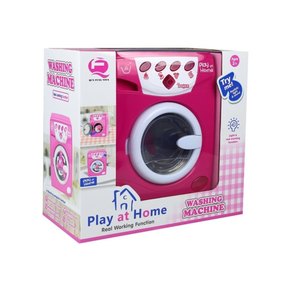 Játék mosógép Inlea4Fun PLAY AT HOME - rózsaszín