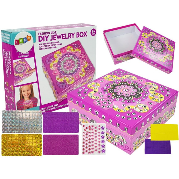 Díszíthető ékszerdoboz Inlea4Fun DIY JEWERLY BOX
