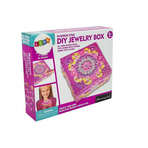 Díszíthető ékszerdoboz Inlea4Fun DIY JEWERLY BOX
