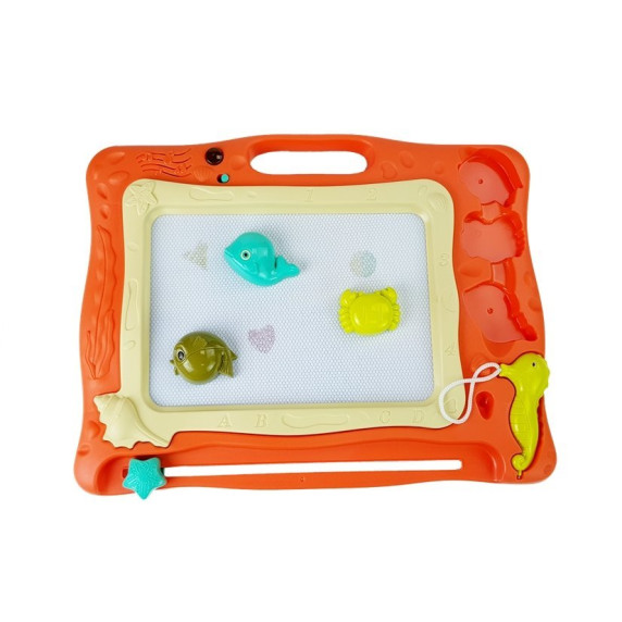 Tablă de desen magnetică - Inlea4Fun MULTIFUNCTION TABLET - portocaliu