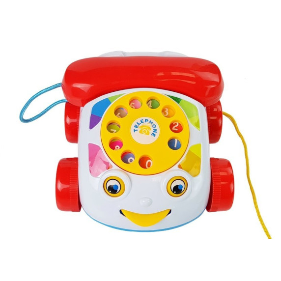 Játék telefon kerekekkel Inlea4Fun PUZZLE PHONE
