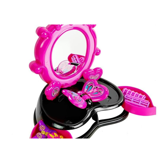 Kozmetické zrkadlo ružovo - čierne Inlea4Fun DRESSING TABLE 