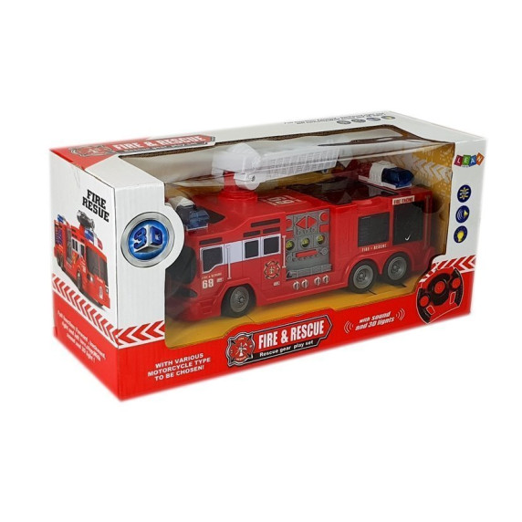 Mașină de pompier cu telecomandă - Inlea4Fun FIRE & RESCUE