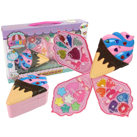 Set machiaj pentru copii - Inlea4Fun BEAUTY MAKE UP SET - formă de înghețată