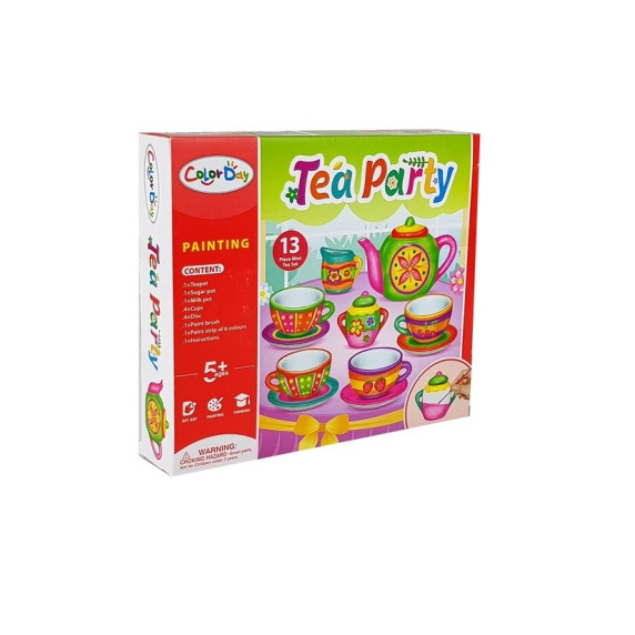 Színezhető teáskészlet Inlea4Fun TEA PARTY 